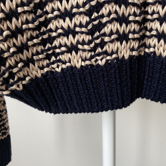 Vince Textured Sweater - Navy/Cream - Picture 7 of 11